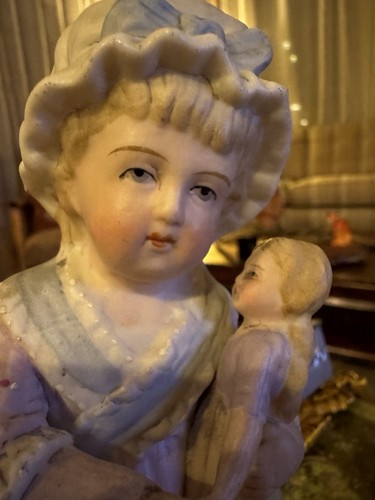 Antique girl doll - antique, painted
