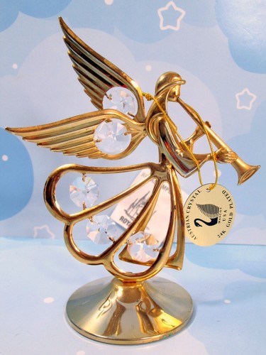 Angel figurine with trumpet - figurine,